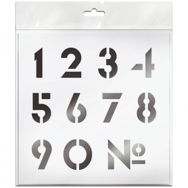 Трафарет пластиковый цифры