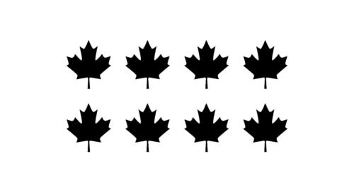 Наклейки кленовый лист