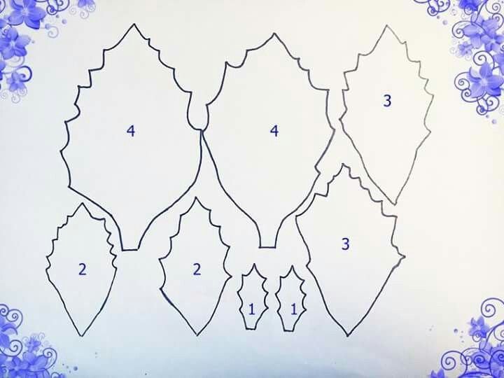 Трафарет цветка пуансетии