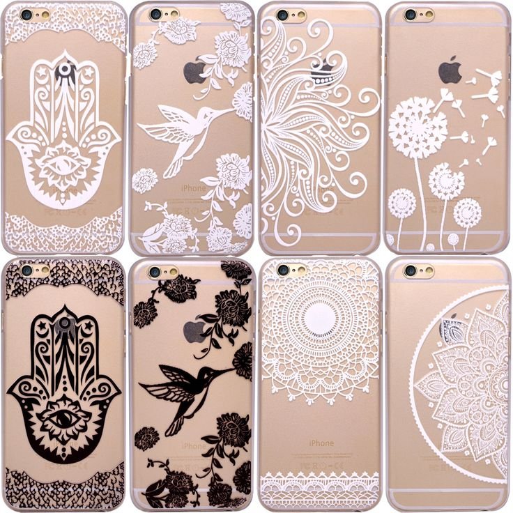 Точечная роспись чехла для телефона трафарет