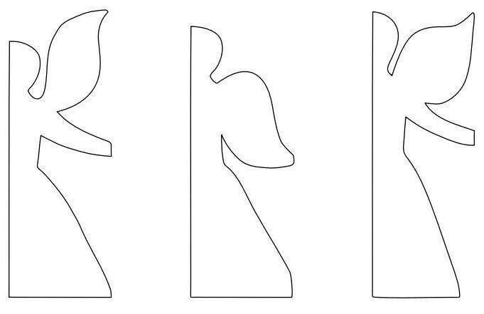 Трафарет гирлянды из бумаги на новый год