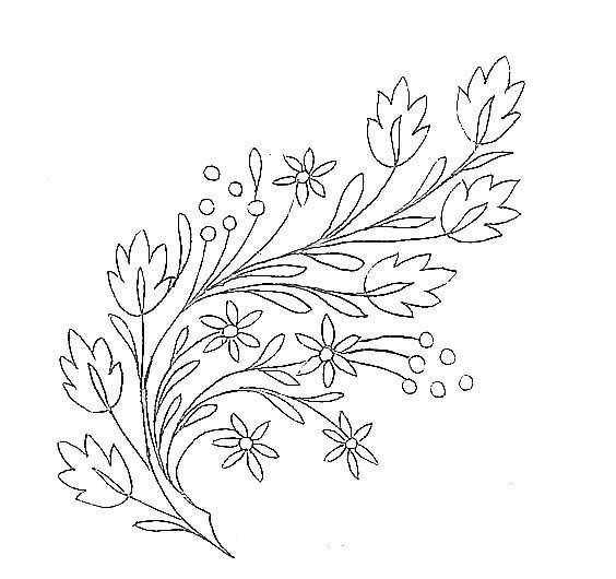 Узоры цветов для вышивки гладью