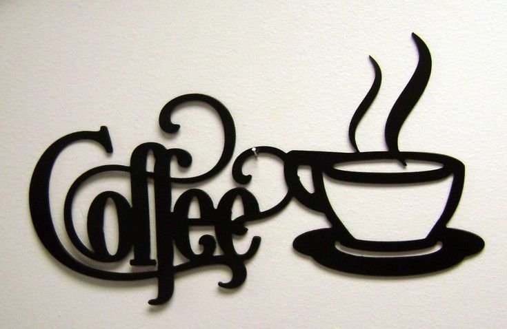 Трафарет чашка кофе для декора