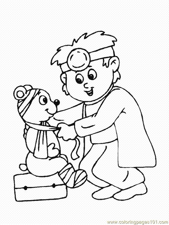 Врач раскраска для детей