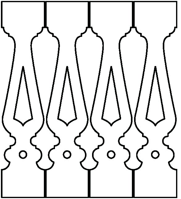 Балясина трафарет