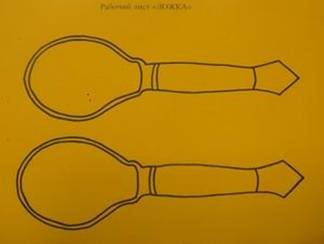 Ложка трафарет для росписи