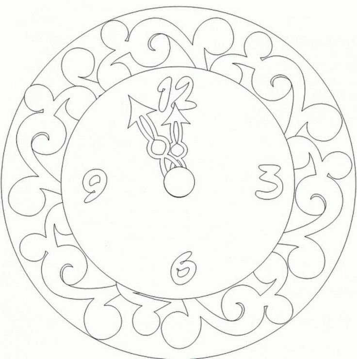Часы-раскраска. Новогодние