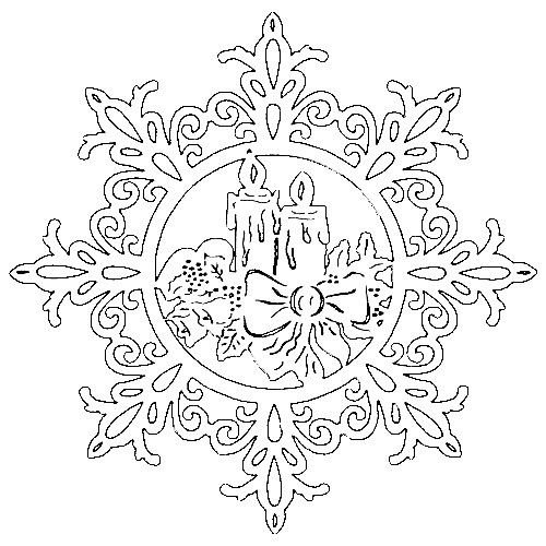 Вытынанки снежинки