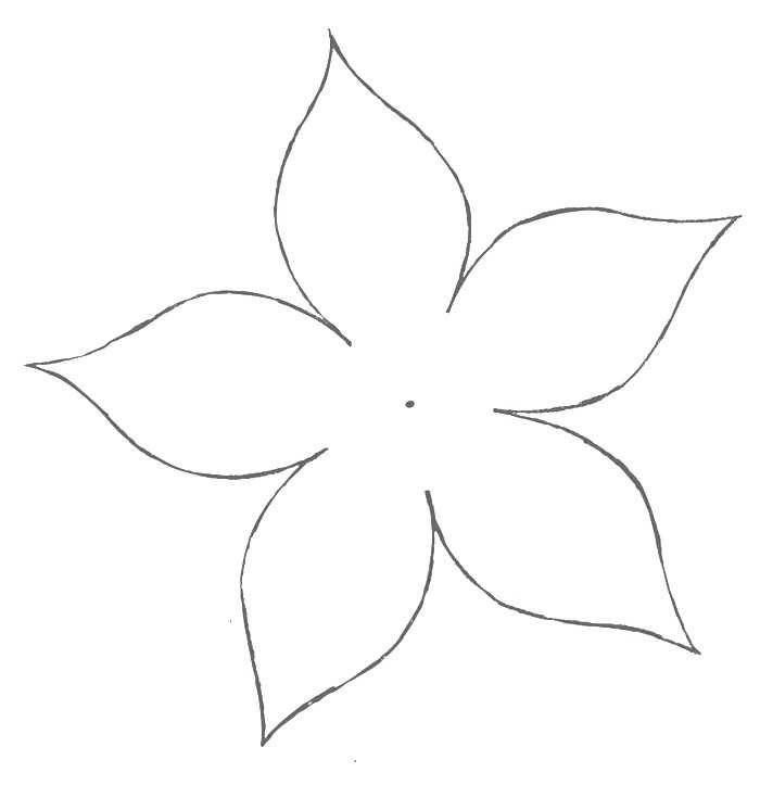 Пуансеттия шаблоны для вырезания