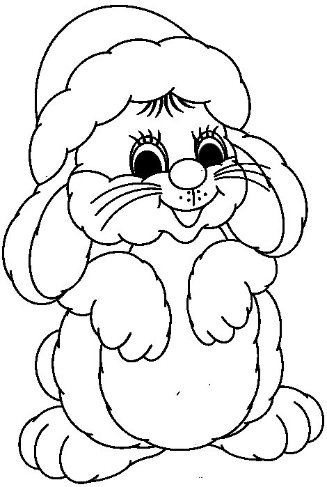 Заяц раскраска для детей