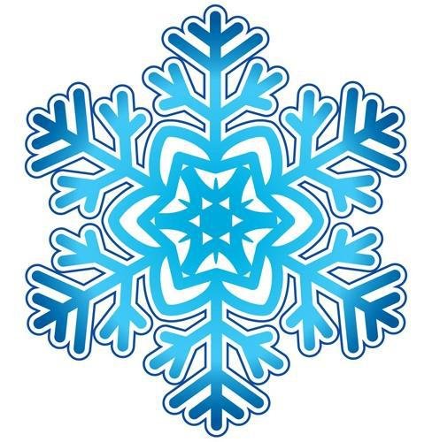 Снежинки цветные