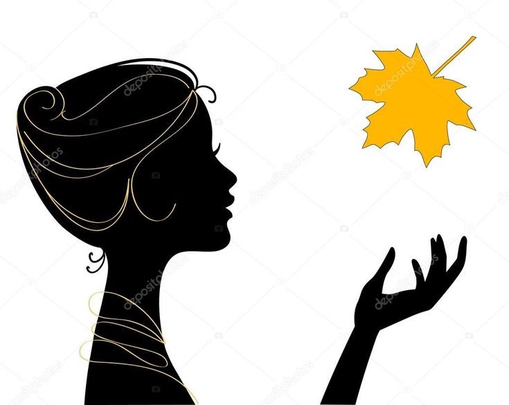 Силуэт женской головы