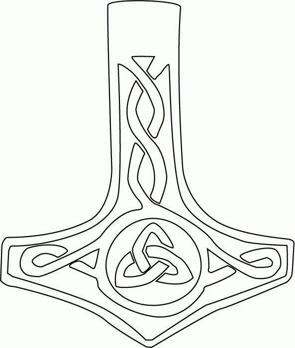 Кельтский орнамент молот тора