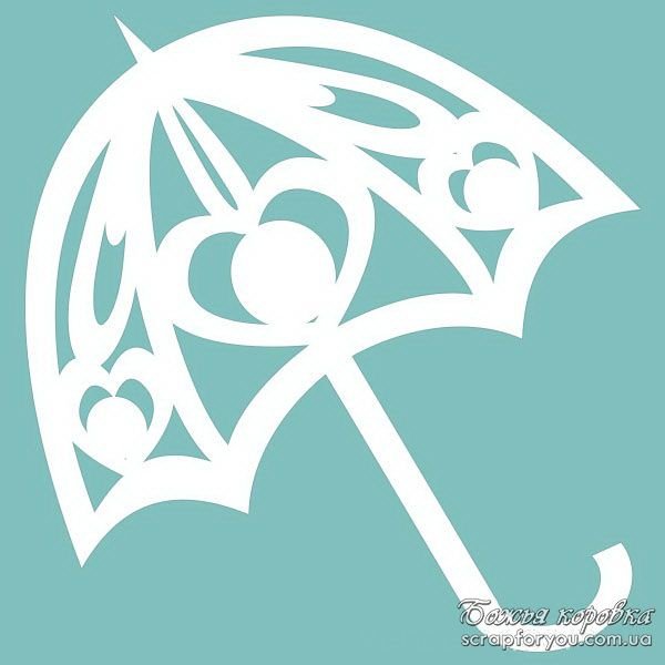 Ажурный зонтик для вырезания