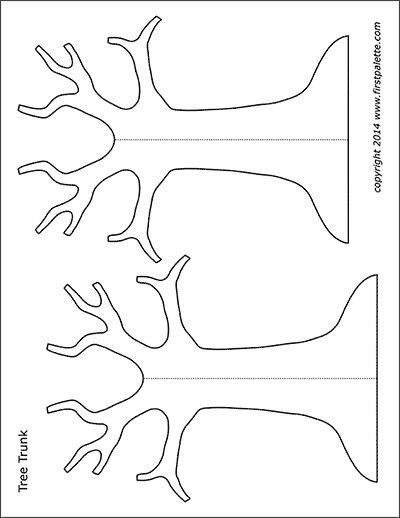 Трафарет объемного дерева
