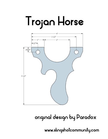 Чертеж рогатки Гекоид