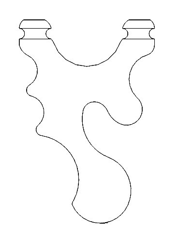 Рогатка металлическая чертеж