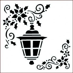 Фонарь трафарет на окно