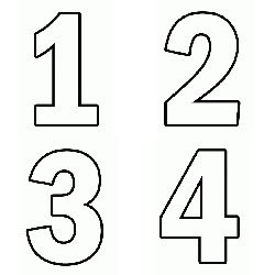 Цифры для трафарета под вырезание
