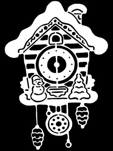 Новогодние часы на окно