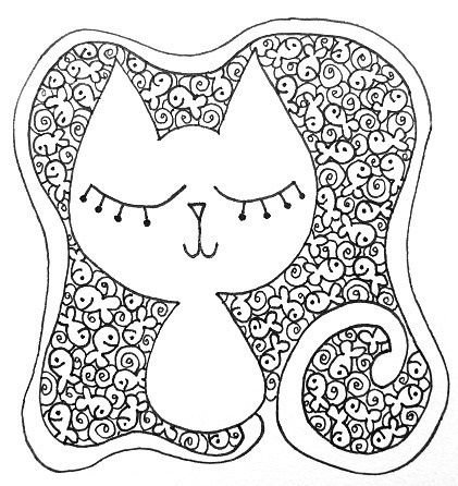 Раскраски для девочек антистресс кошки
