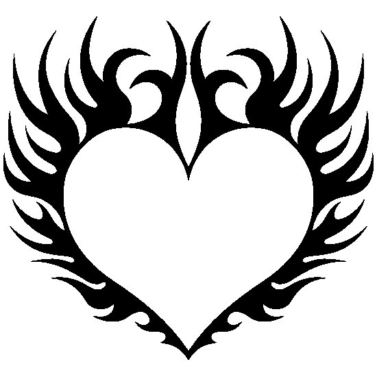 Сердце тату эскиз