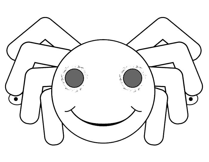 Паук раскраска для детей