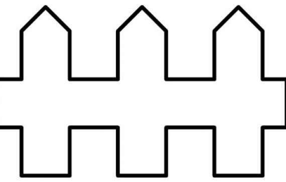 Трафарет "заборчик"