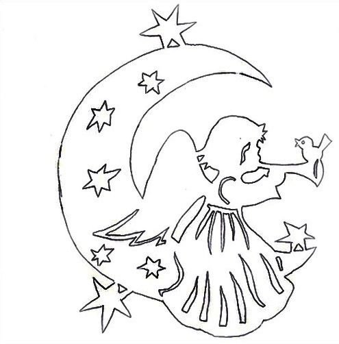 Трафареты на окна месяц