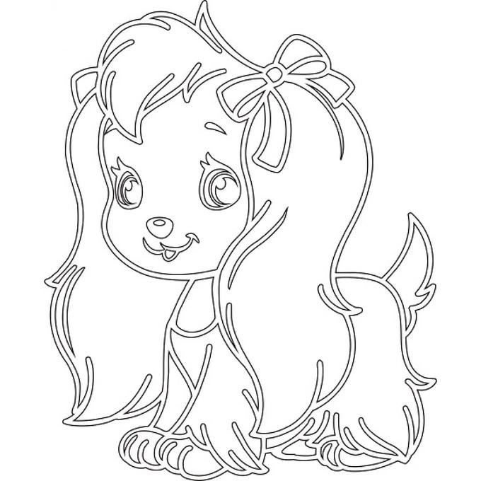 Собака шаблон для рисования