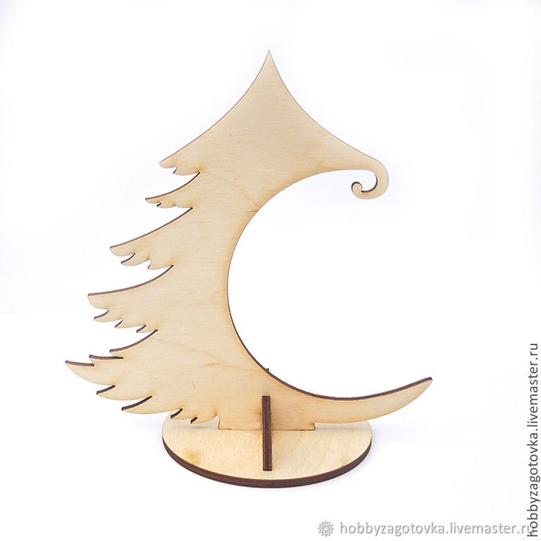 Деревянная подставка для елочного шара