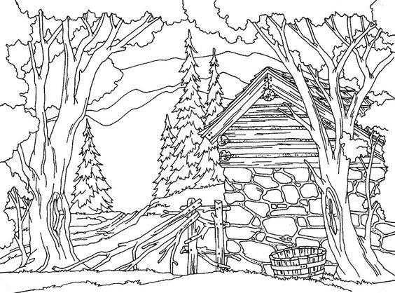 Пейзажи для выжигания по дереву