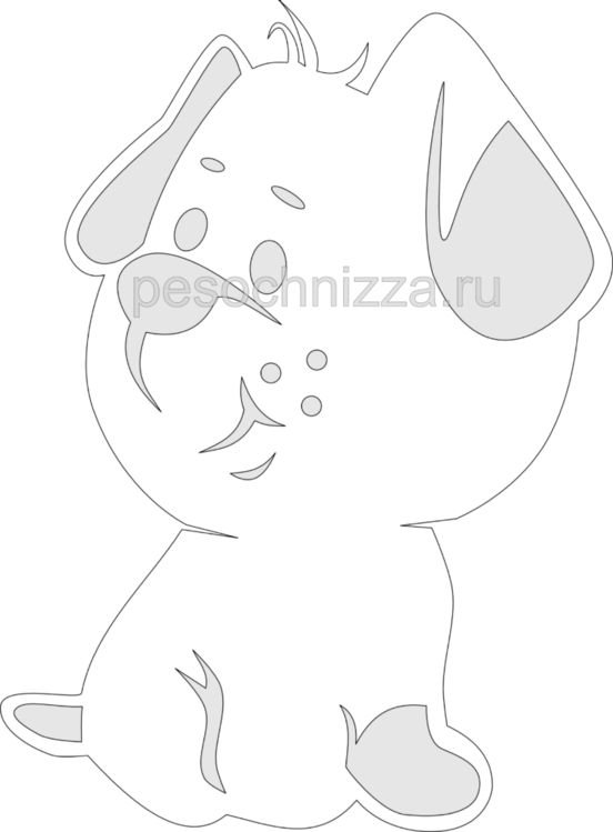 Трафарет собаки для вырезания