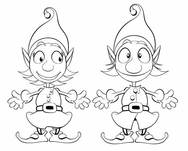 Трафарет эльфа