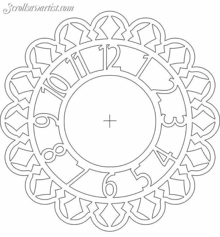 Часы из фанеры чертежи