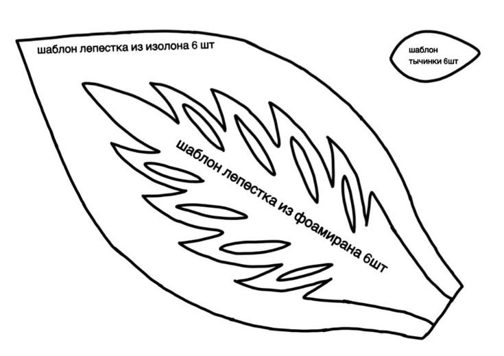 Трафарет листьев цветов