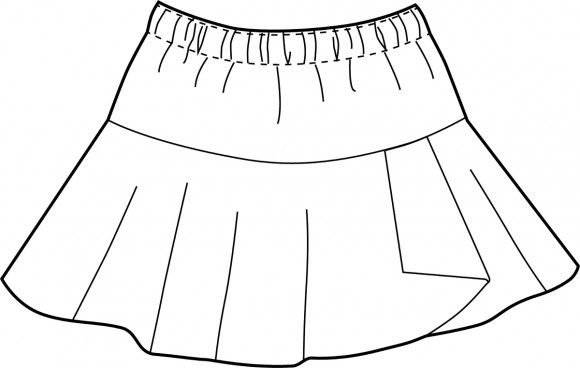 Юбка картинка для детей раскраска