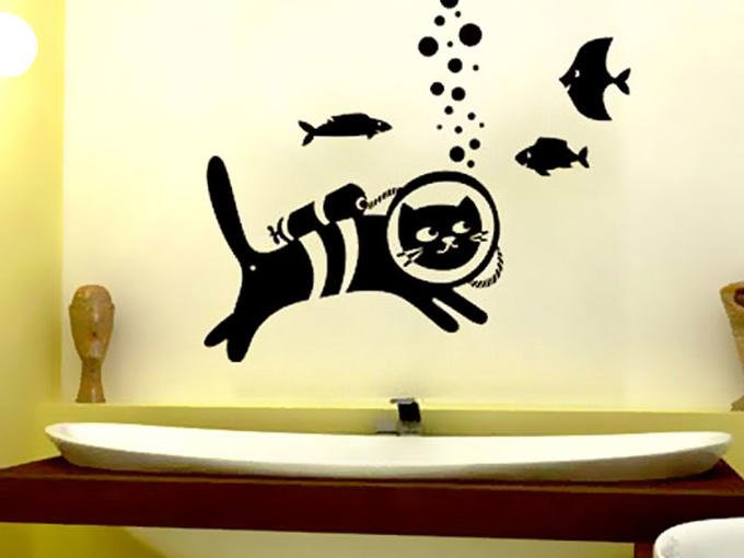 Интерьерные наклейки коты