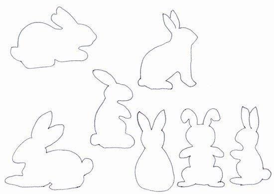 Трафарет зайца на окно