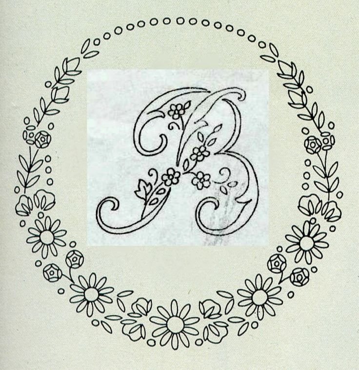 Монограммы для вышивки гладью схемы
