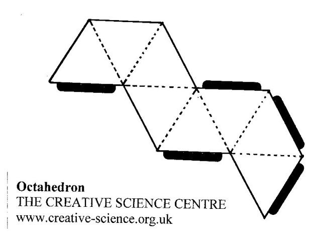 Схема правильного октаэдра для склеивания