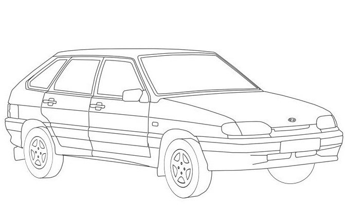 Нарисовать ВАЗ 2114