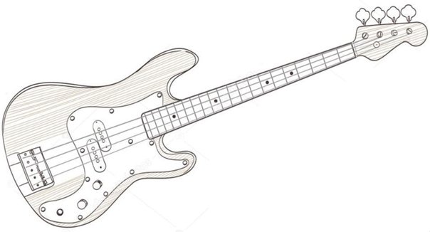 Электрогитара карандашом
