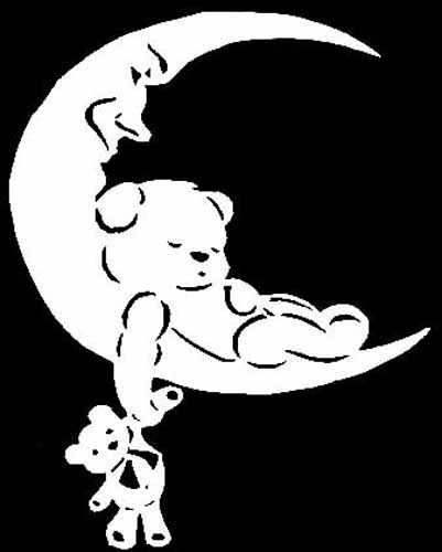 Трафареты на окна месяц