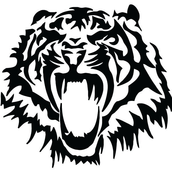 Трафарет тигра для аэрографии