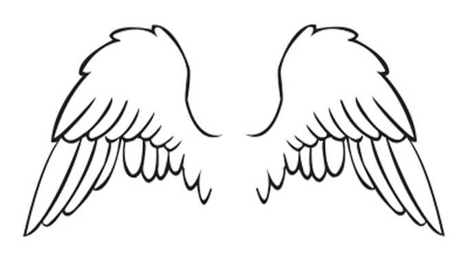 Крылья трафарет