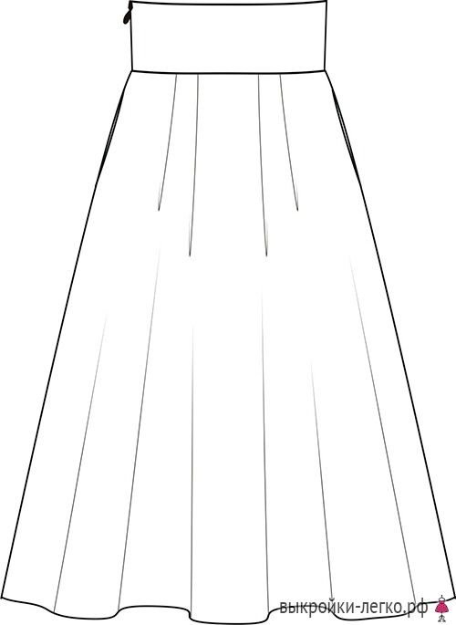 Трафарет юбки