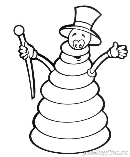 Пирамидка раскраска для детей