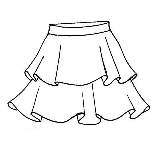 Юбка раскраска для малышей
