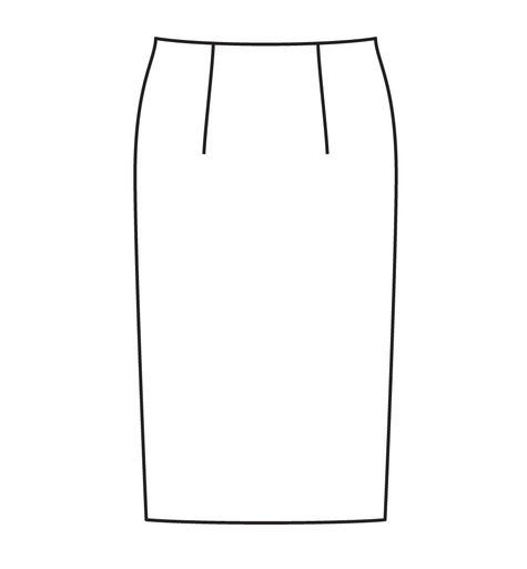 Эскиз юбки карандаш